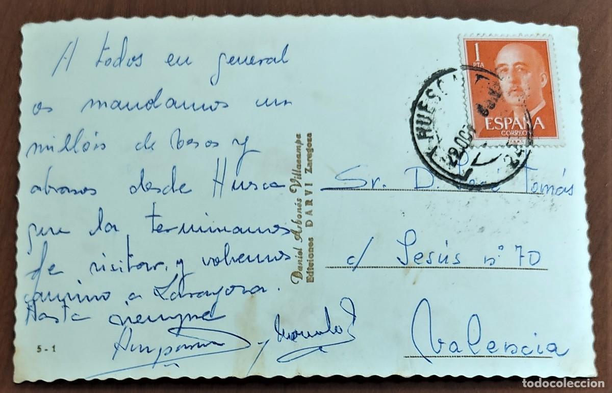 Postales: RECUERDO DE HUESCA - EDICIONES DARVI - CIRCULADA - Foto 2