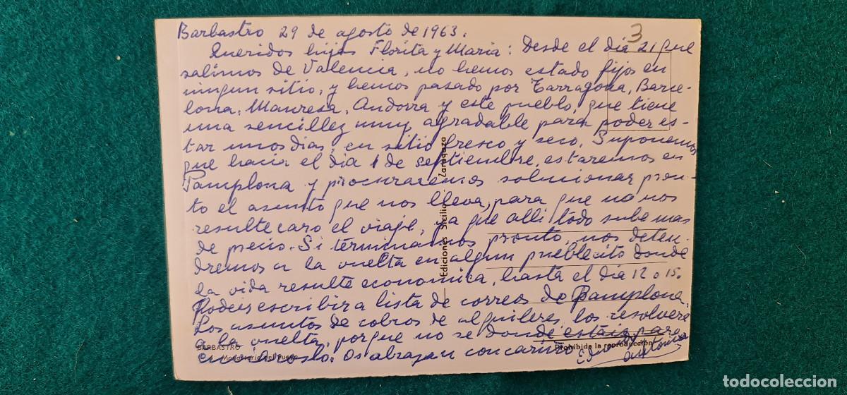 Postales: POSTAL BARBASTRO (1963) HUESCA - RW - Foto 2