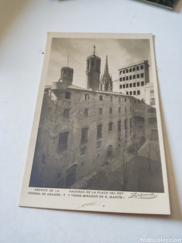 Postkarten: Postal antigua fachada de la plaza del Rey y Torre mirador de d.martin