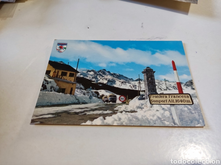 Postales: Postal candanchu Puerto del Somport,frontera