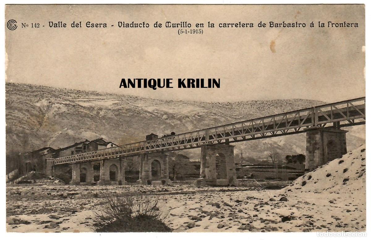 Postales: CATALANA DE GAS Y ELECTRICIDAD S.A. / SALTO DEL RUN / VIADUCTO DE MURILLO Nº 142 / SIN FRANQUEAR