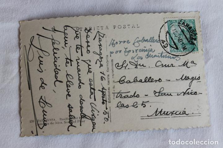 Postales: ZARAGOZA BASILICA DEL PILAR 1950 - Foto 2