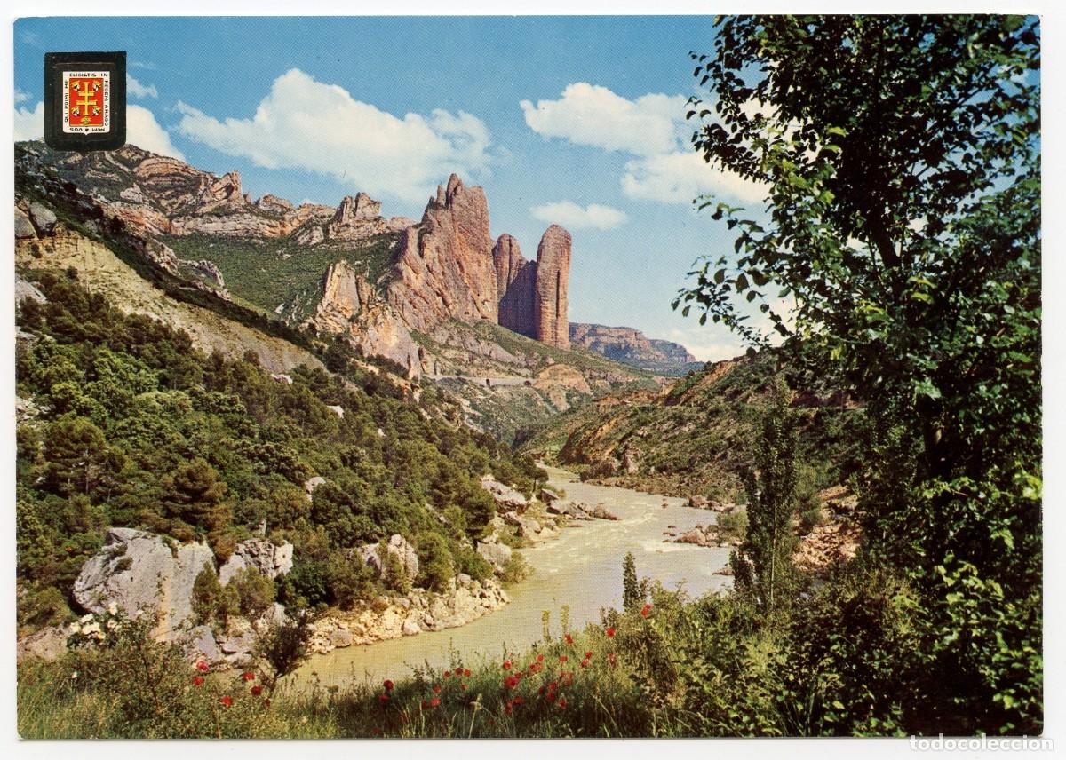 Postcards: em02253 Riglos Vista De Los Mallos Y Rio Galego 1965 Fisa N&ordm;1670 sc