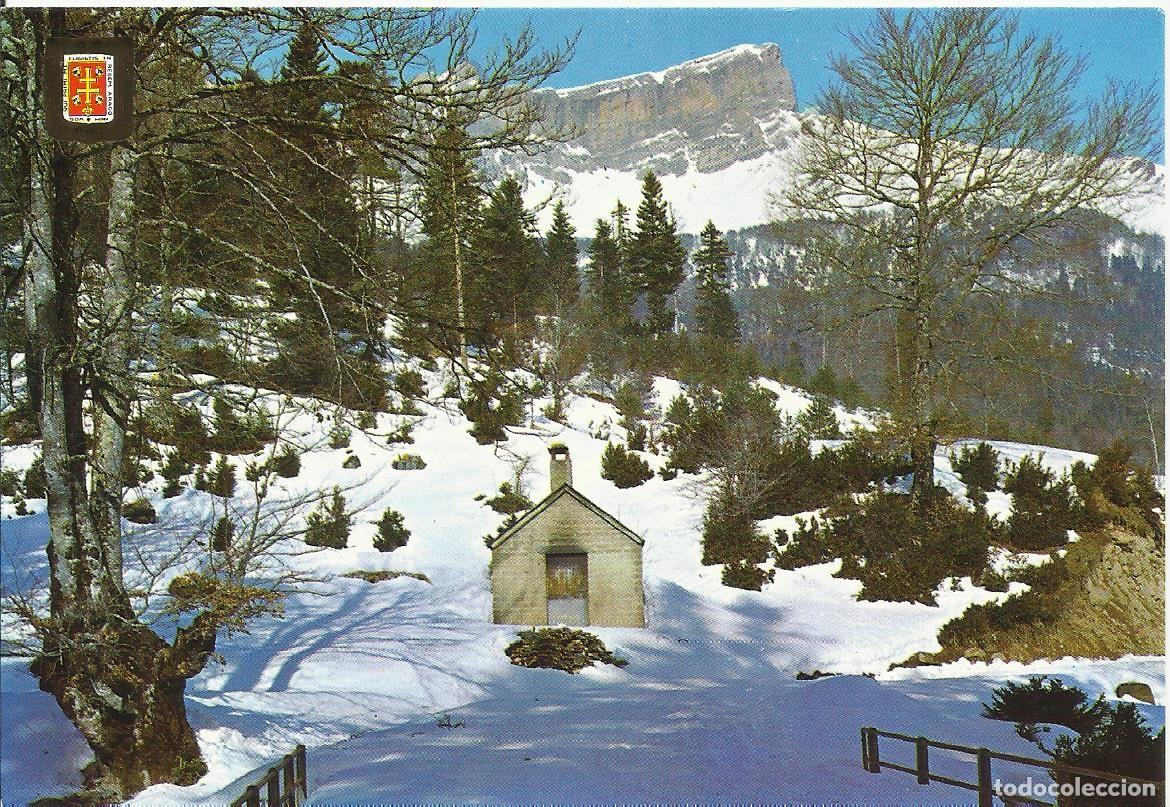 Cartes Postales: Pirineo Aragon&eacute;s. Hecho. Selva de Oza. Escudo de Oro. 10x15 cm. 1960. Postal.