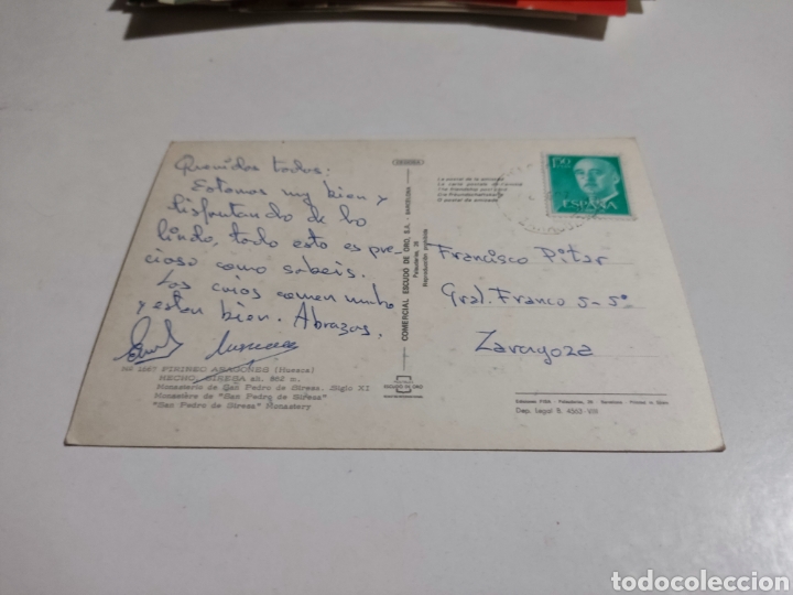 Postales: Postal monasterio de San Pedro de Siresa - Foto 2