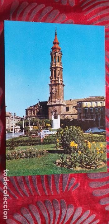 Postkarten: ZARAGOZA-RV-150X105mm-N&ordm;44-PLAZA DE LAS CATEDRALES Y LA SEO