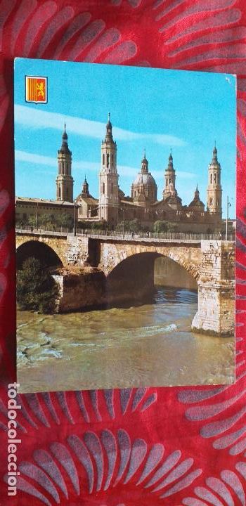 Postkarten: ZARAGOZA-RV-150X105mm-CIRCULADA-N&ordm;314-BASILICA DEL PILAR Y PUENTE DE PIEDRA
