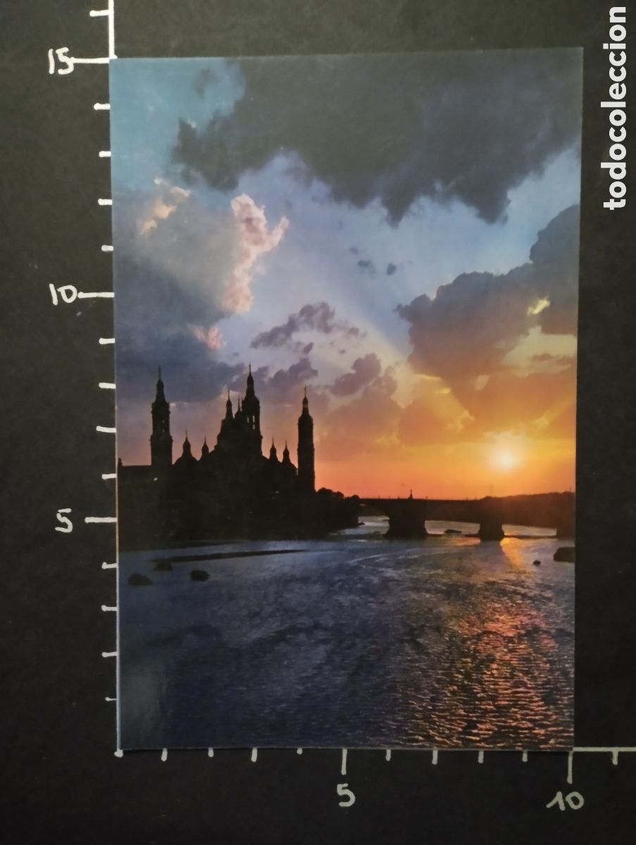 Postales: POSTAL. ZARAGOZA - PUESTA DE SOL - Foto 1
