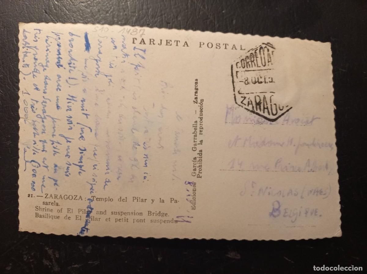Postales: Postal ZARAGOZA, Templo del Pilar y la Pasarela - Foto 2