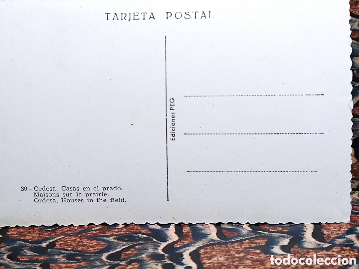 Postales: POSTAL DE ORDESA .Casas en el prado - Foto 2