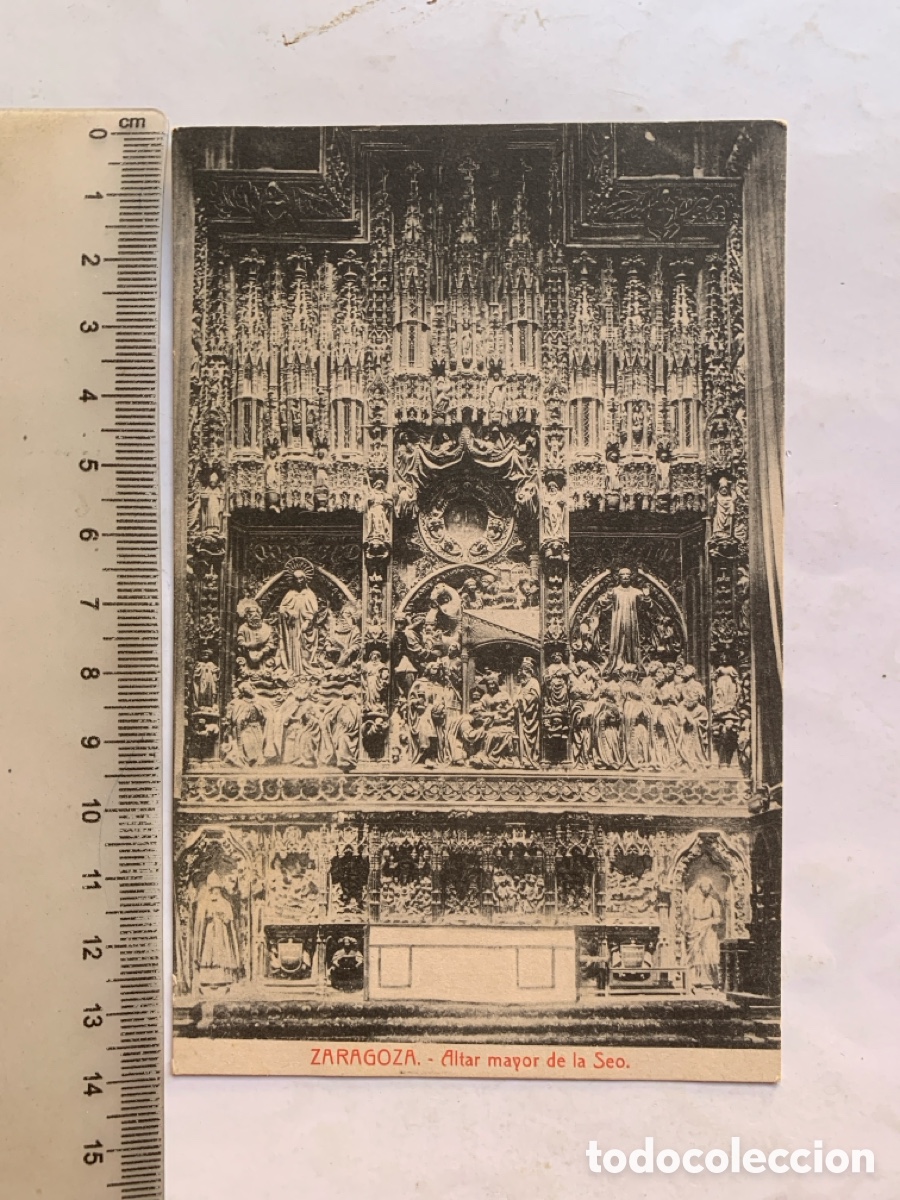Postales: POSTAL. ZARAGOZA. ALTAR MAYOR DE LA SEO. THOMAS. - Foto 1