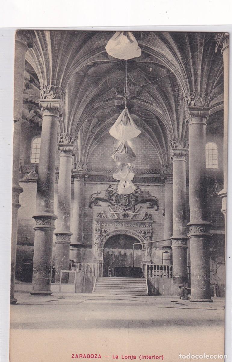 Postales: Zaragoza La Lonja (interior). No figura editor. Sin circular. - Foto 1