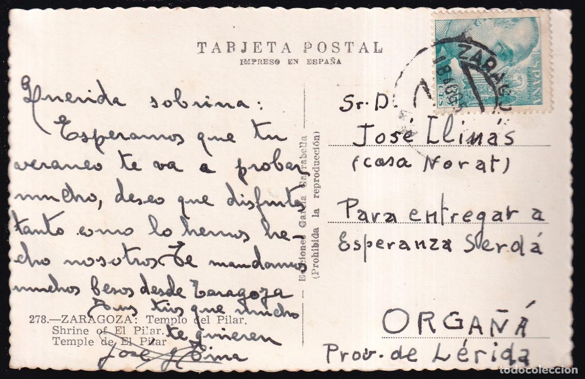 Postales: Zaragoza. *Templo del Pilar* Circulada. - Foto 2