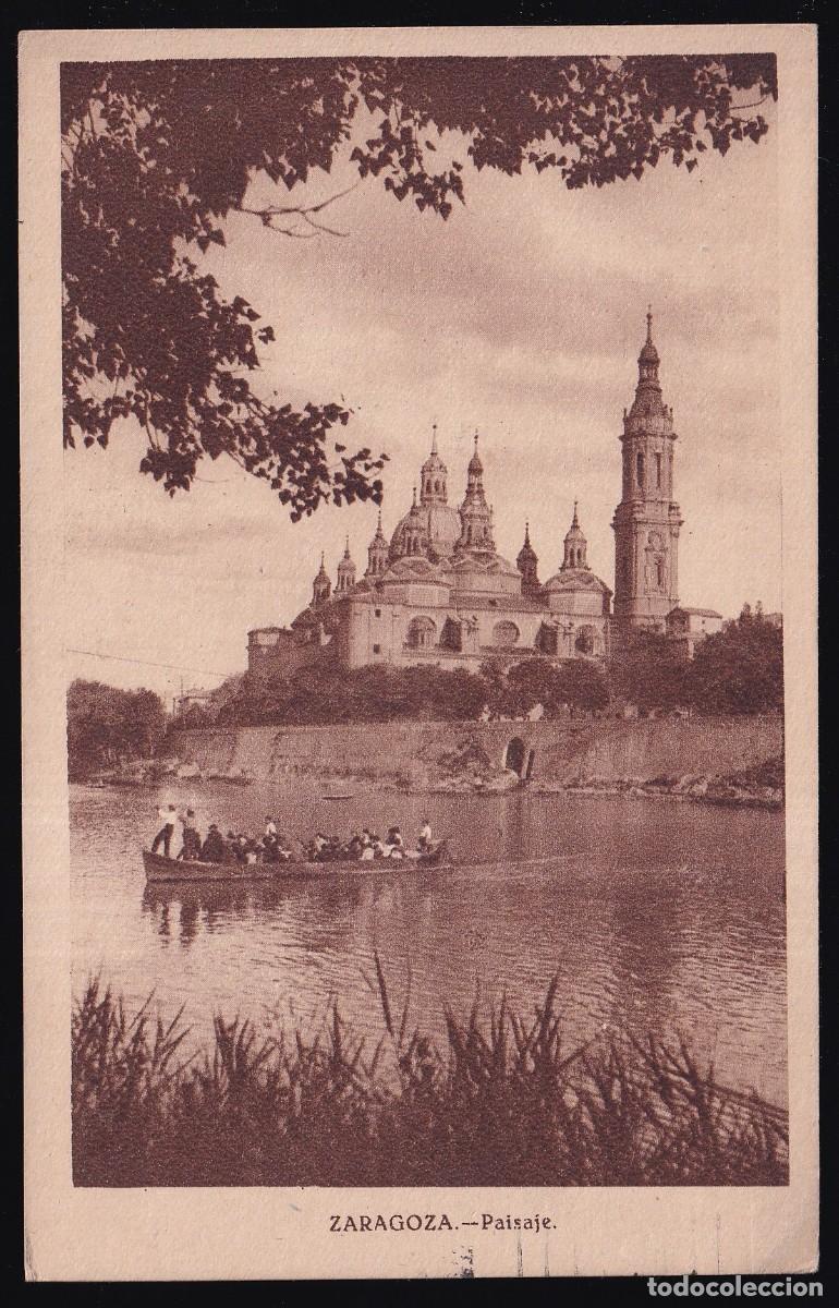 Postales: Zaragoza. *Paisaje* Circulada 1947. - Foto 1