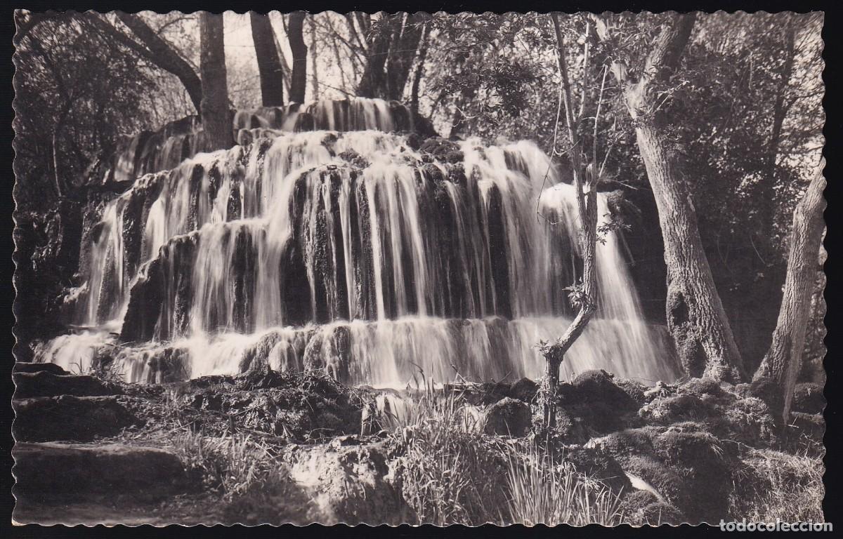 Postales: Monasterio de Piedra. *Cascada de los Fresnos* Circulada 1953.
