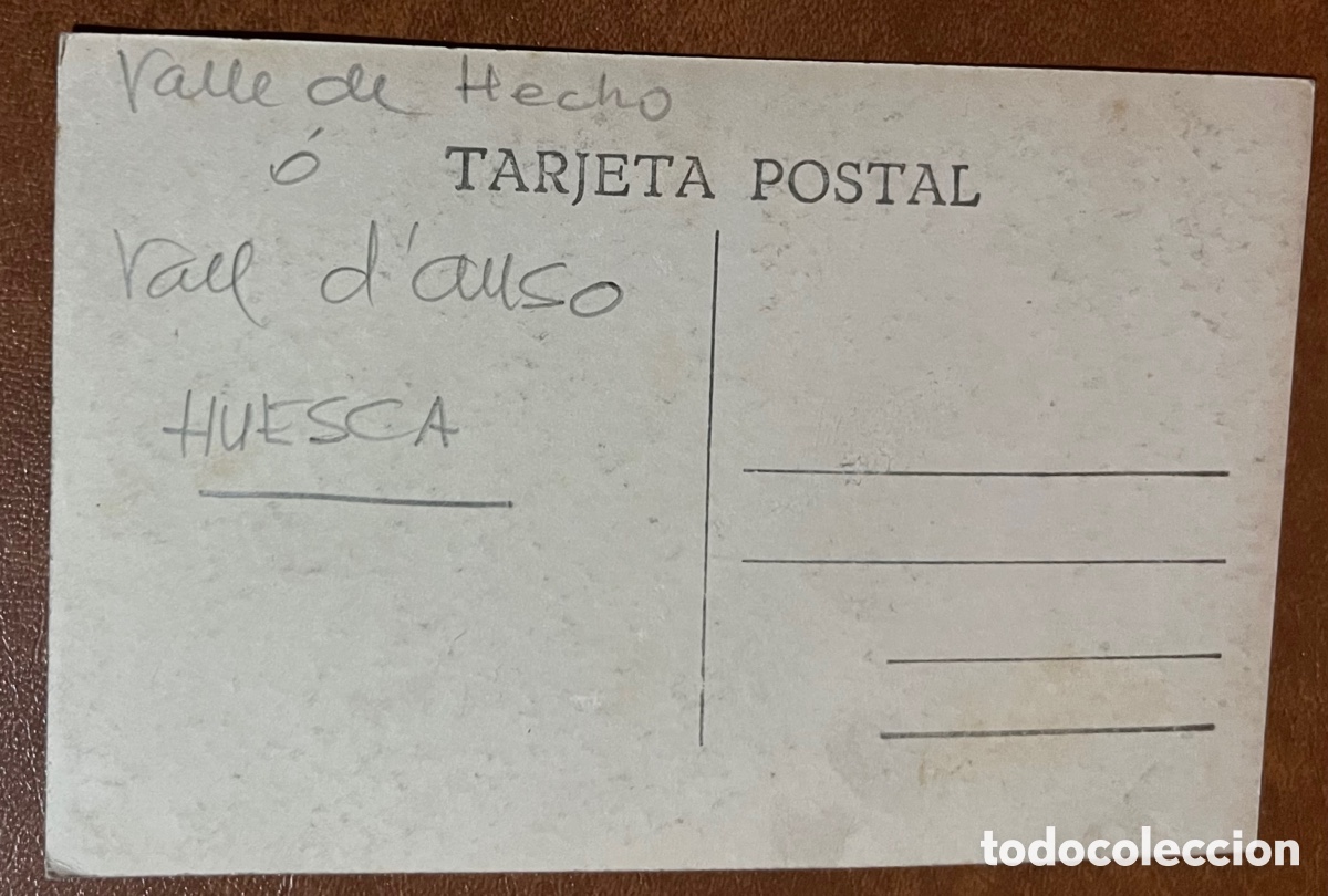 Postales: POSTAL: HECHO (HUESCA) - TRAJE TIPICO CHESO - Foto 2