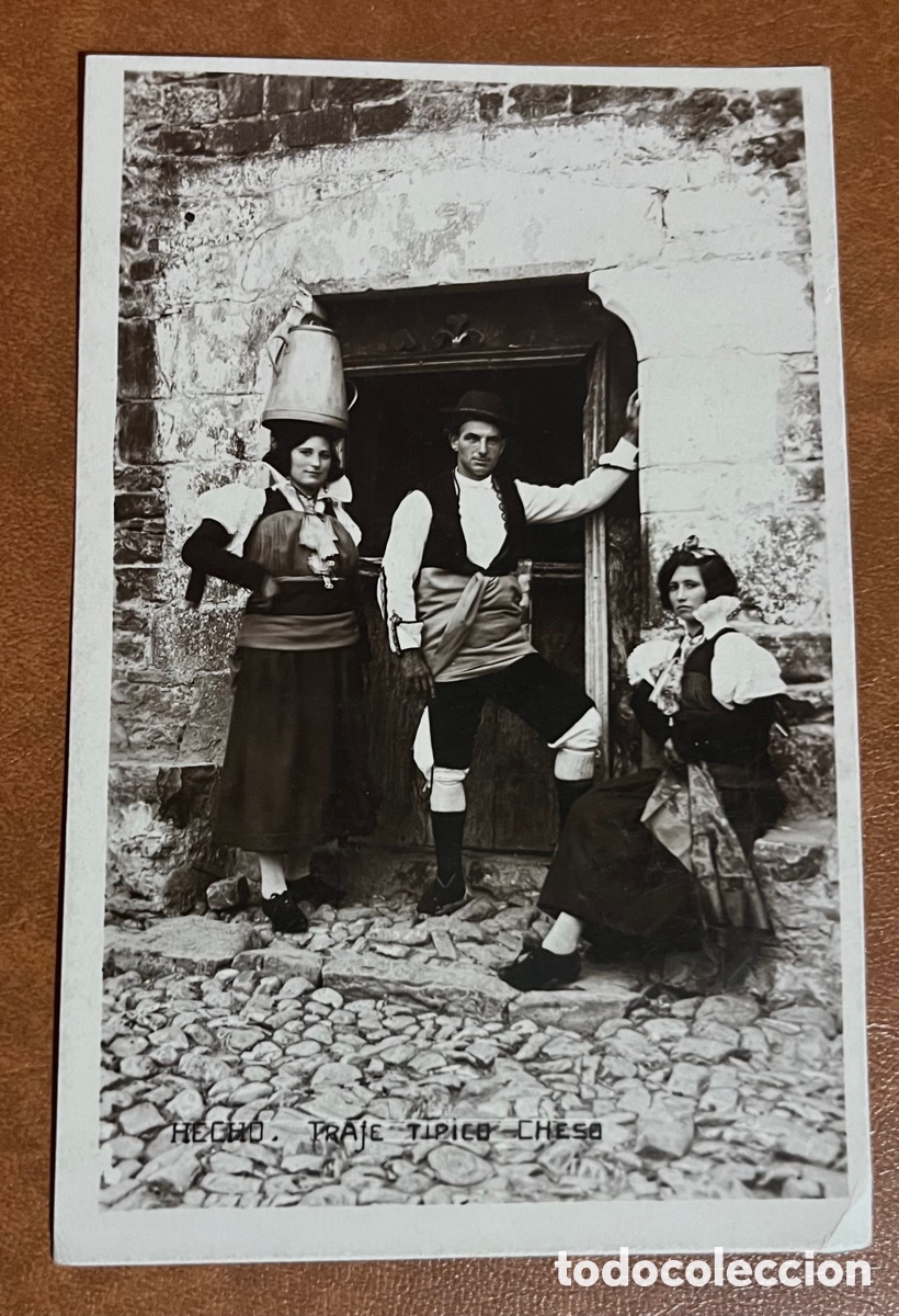 Postales: POSTAL: HECHO (HUESCA) - TRAJE TIPICO CHESO - Foto 1