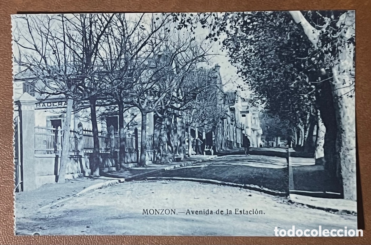 Postales: POSTAL, MONZON - AVENIDA DE LA ESTACI&Oacute;N. sin circular - Foto 1