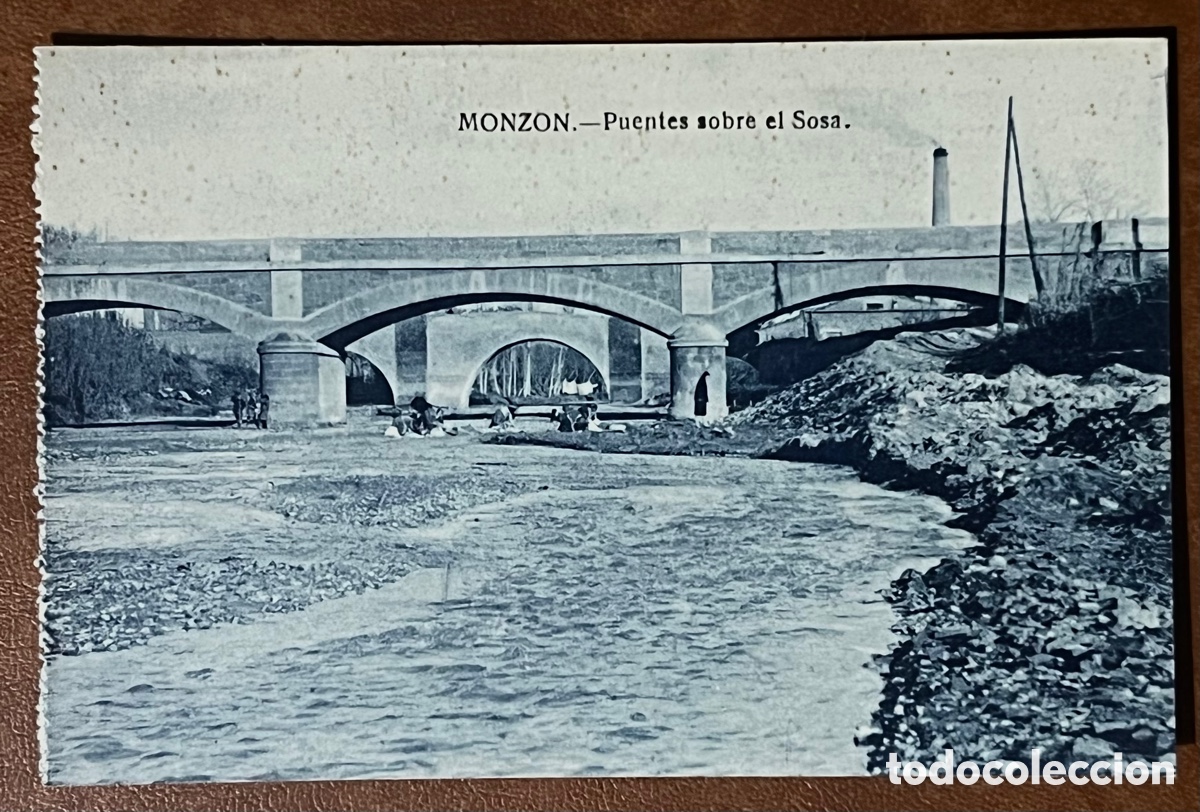 Postales: POSTA MONZON: PUENTES SOBRE EL SOSA. sin circular - Foto 1