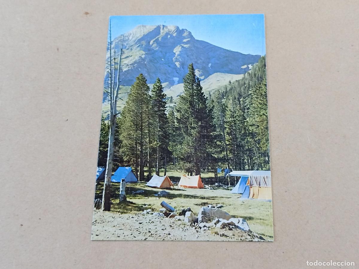 Postales: HUESCA - POSTAL BENASQUE - ACAMPADA EN VALLIBIERNA - Foto 1