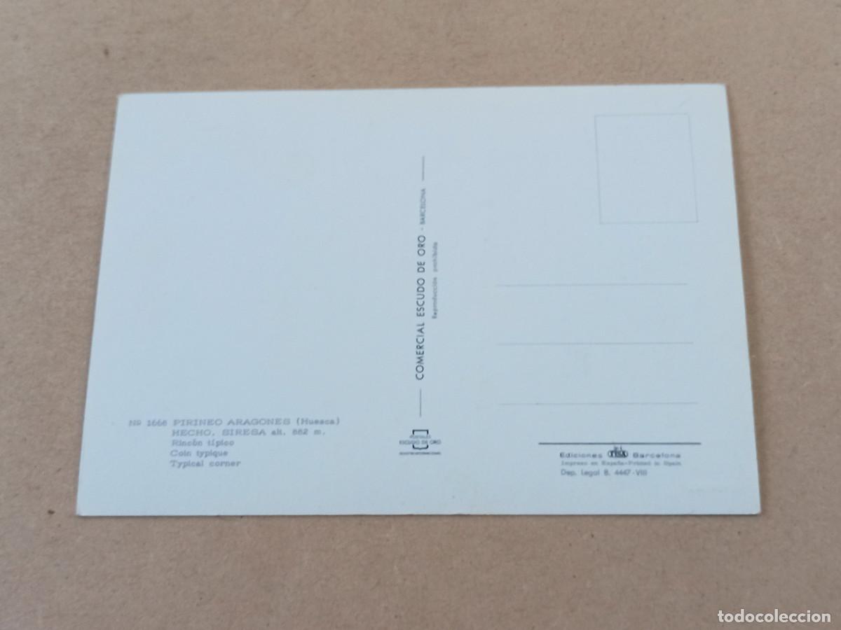 Postales: HUESCA - POSTAL HECHO - SIRESA - RINC&Oacute;N T&Iacute;PICO - Foto 2
