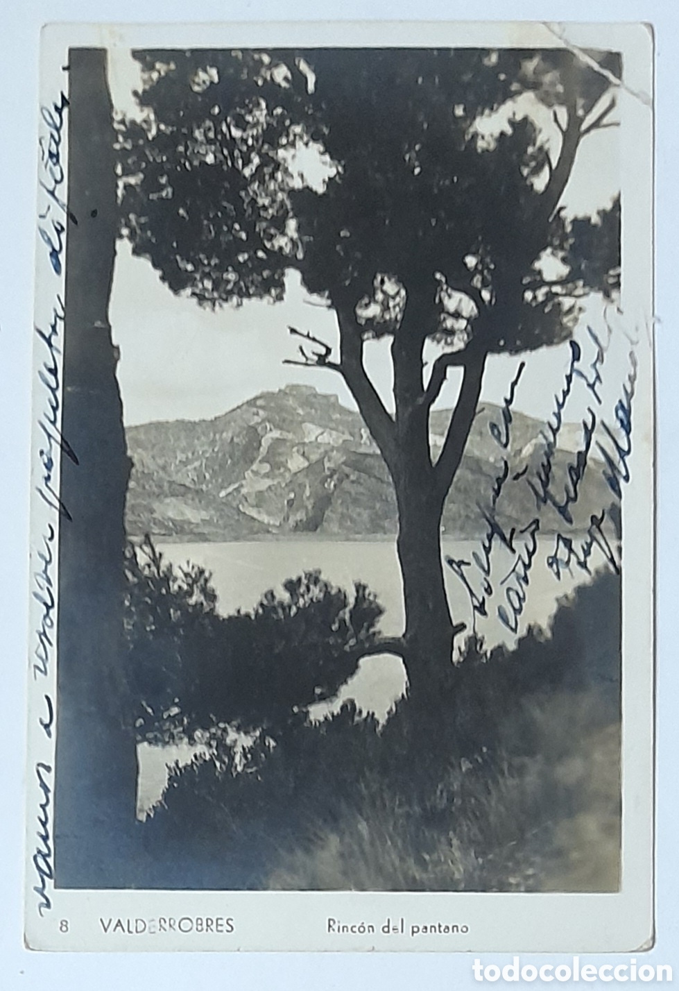 Postales: 8 VALDERROBRES. Rinc&oacute;n del pantano. Circa: 1938 - Foto 1