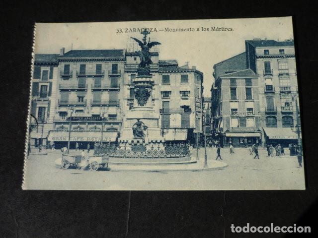Postales: ZARAGOZA MONUMENTO A LOS MARTIRES - Foto 1