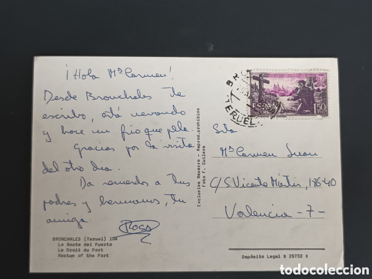 Postales: POSTAL DE BRONCHALES. TERUEL. - Foto 2