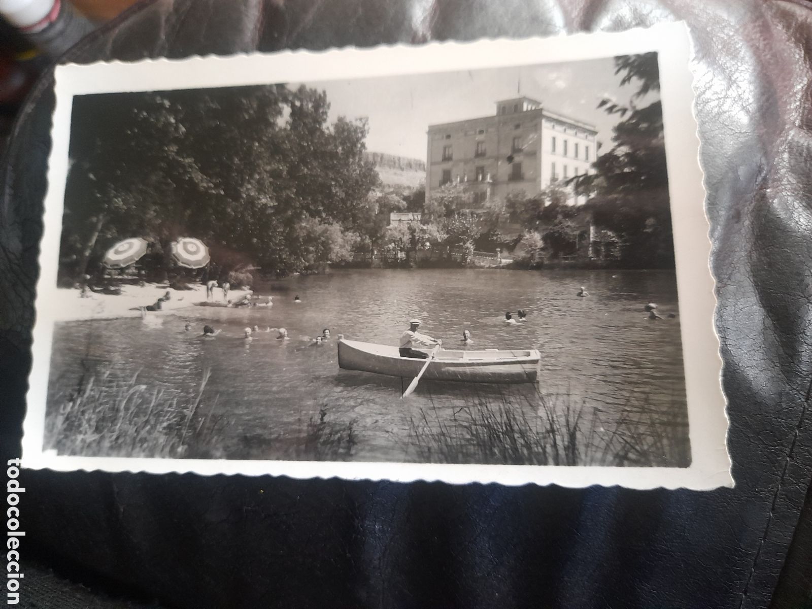 Cartes Postales: Antigua postal fotogr&aacute;fica, Alhama de Aragon, Termas Pallares, Playa y Palacio