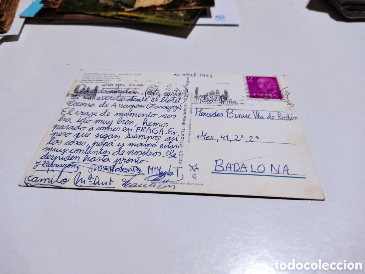 Postales: Postal Zaragoza cu&ntilde;o a&ntilde;o del Pilar - Foto 2