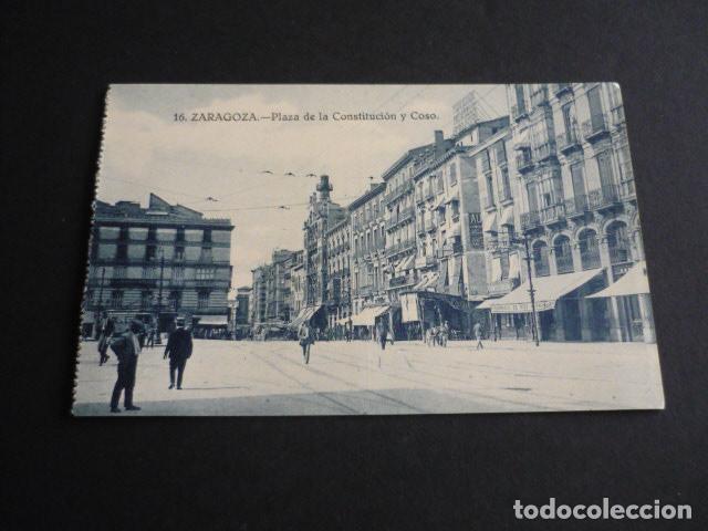 Postales: ZARAGOZA PLAZA DE LA CONSTITUCION Y COSO - Foto 1