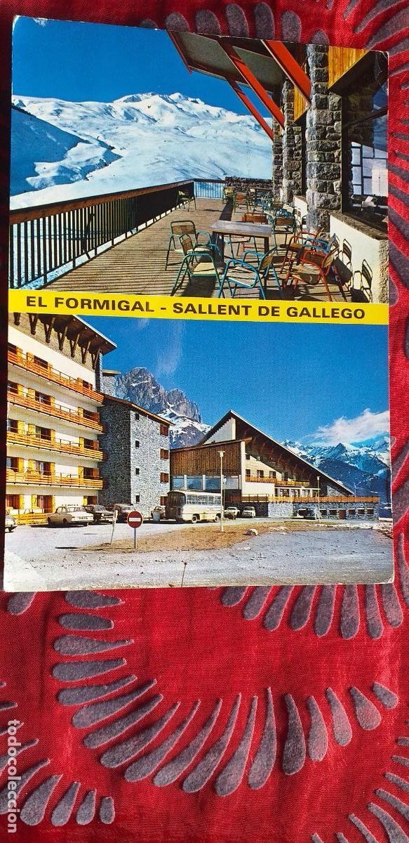 Cartoline: HUESCA-RV-150X105mm.-NO ESCRITA-N&ordm;18-SALLENT DE GALLEGO-ESTACION INVERNAL FORMIGAL-HOTEL FORMIGAL