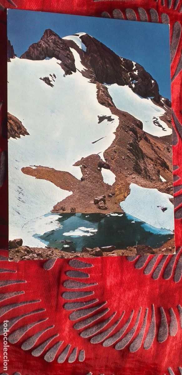 Postkarten: HUESCA-RV-150X105mm.-NO ESCRITA-N&ordm;39-PARQUE NACIONAL DE ORDESA-MONTE PERDIDO-GLACIAR Y LAGO HELADO