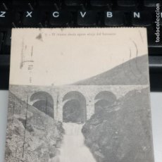 Postales: POSTAL HUESCA JACA PUENTE SOBRE EL BARRANCO DE LOS CARNUZOS, FRANQUEADA EN GERONA 1924 RARA