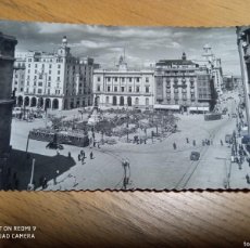 Postales: ZARAGOZA PLAZA DE ESPAÑA Y CALLE DEL COSO 1957
