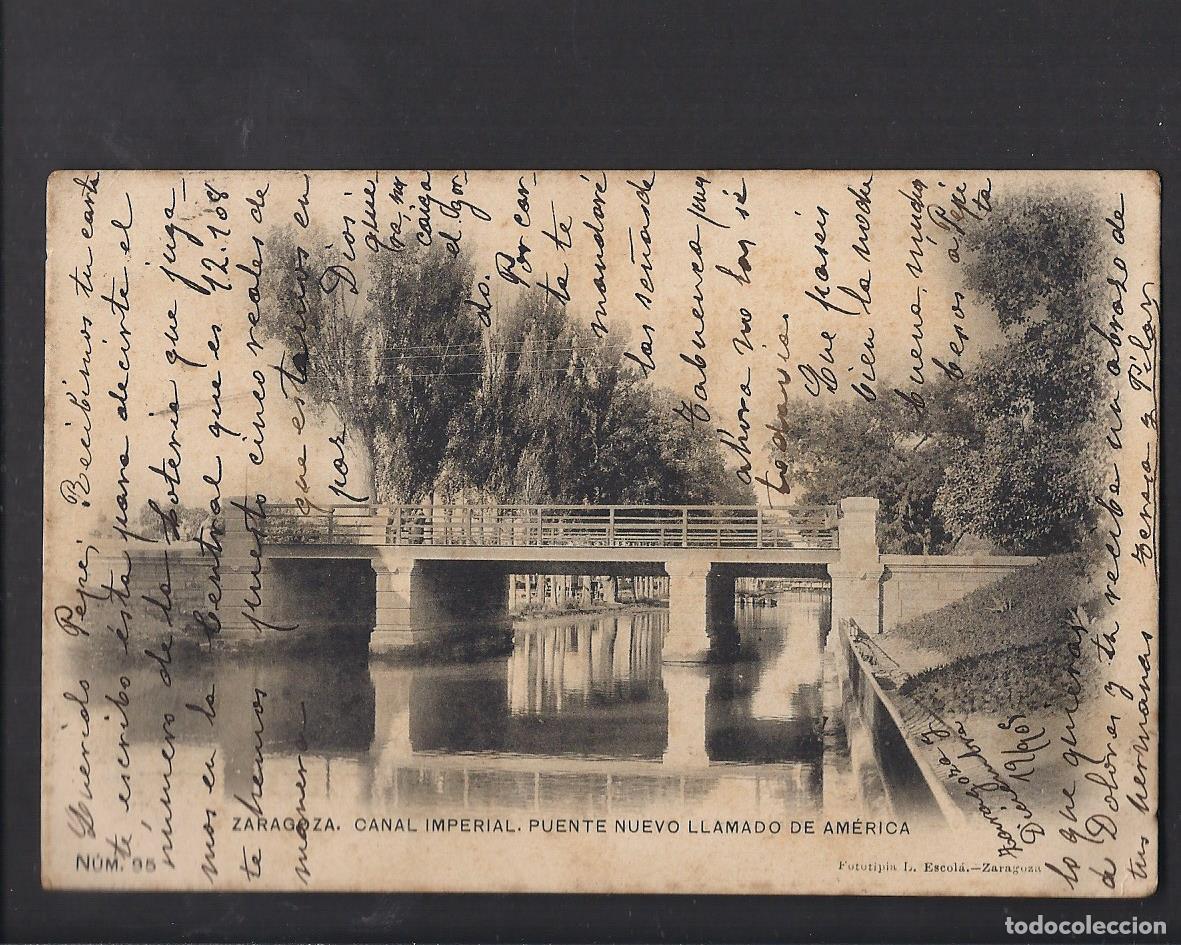 Postales: Antigua postal de Zaragoza. 1905. - Foto 1