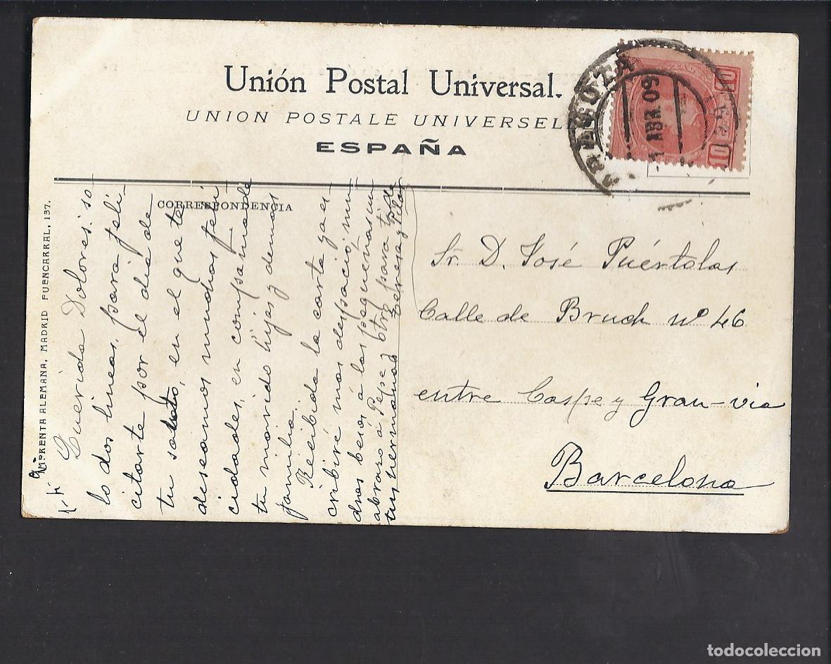 Postales: Antigua postal de Zaragoza. 1909 - Foto 2