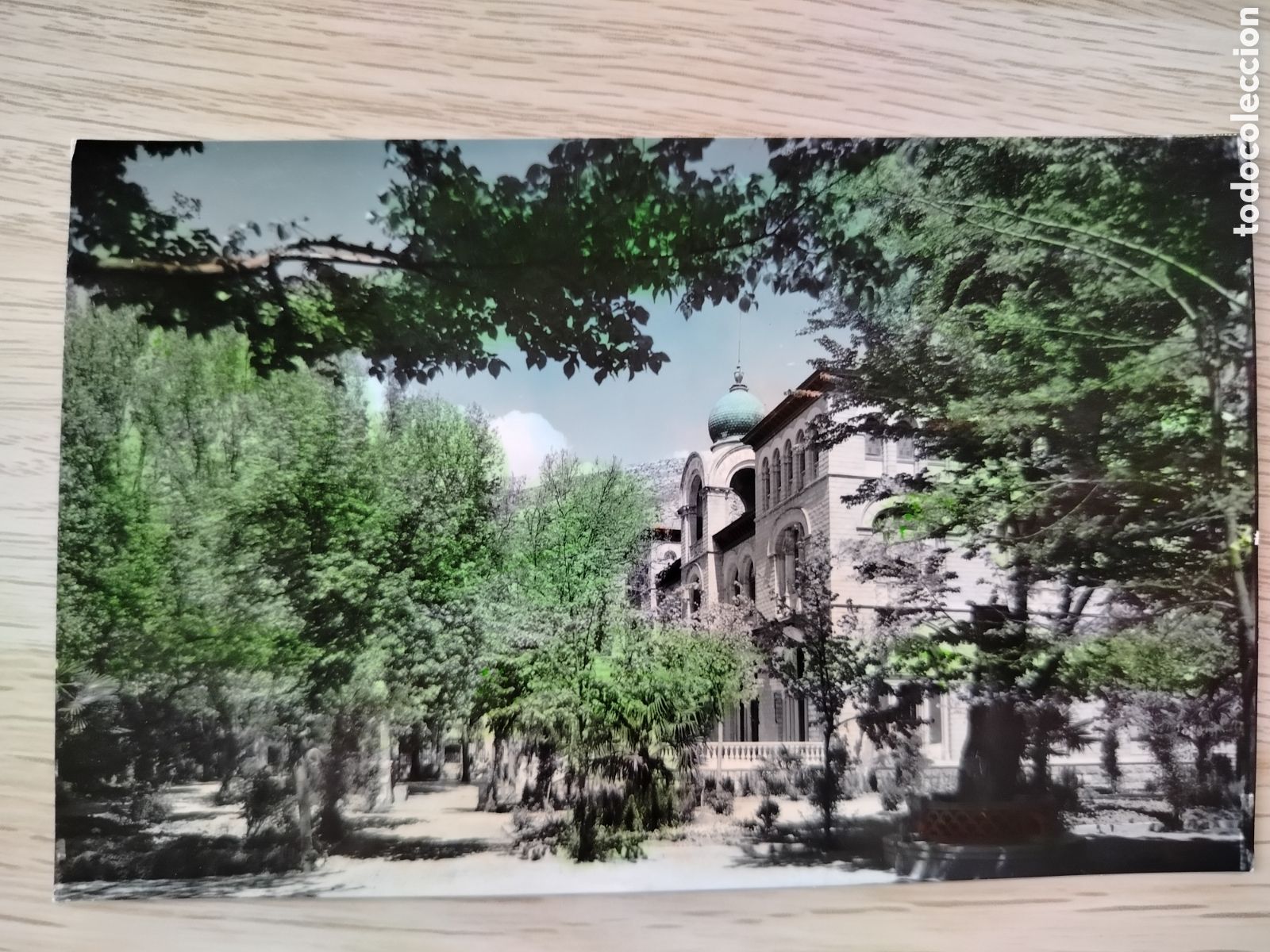 Postkarten: POSTAL ALHAMA DE ARAG&Oacute;N 5. PARQUE Y CASINO. TERMAS PALLARES