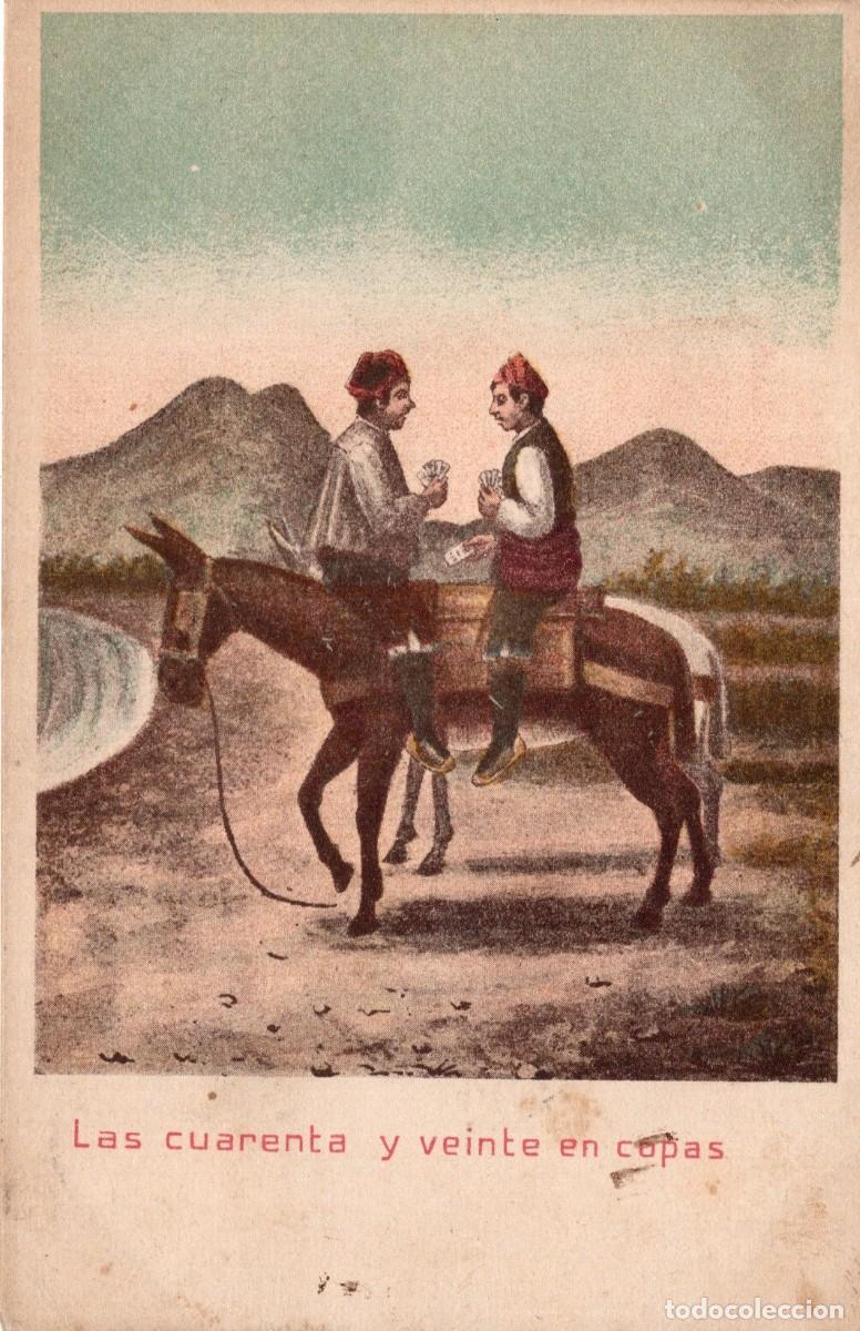 Postales: ZARAGOZA. LAS CUARENTA Y VEINTE DE COPAS - Foto 1