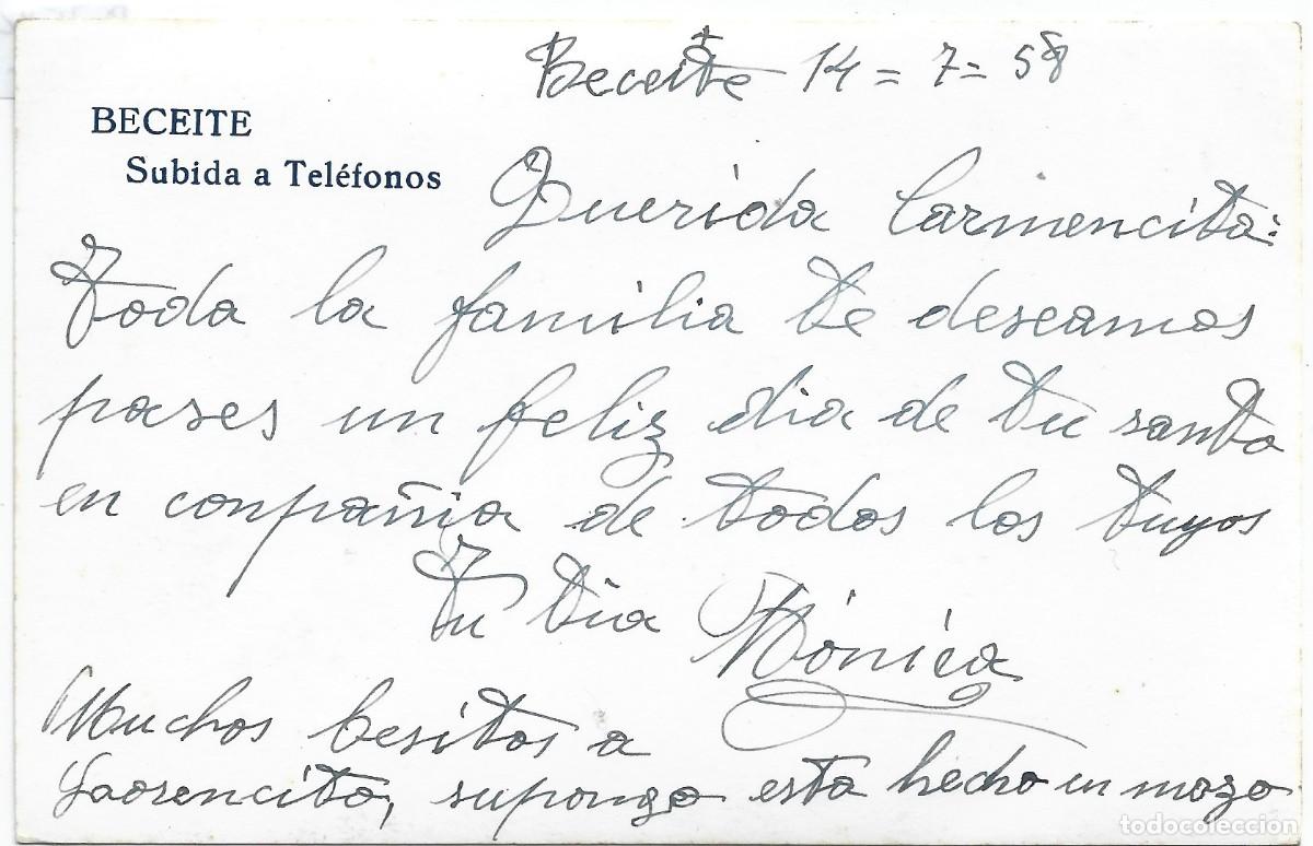 Postales: (PS-75429)POSTAL DE BECEITE(TERUEL)-SUBIDA A TELEFONOS - Foto 2