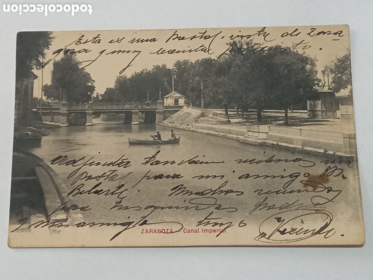 Postales: Postal Zaragoza. Canal Imperial - Foto 1
