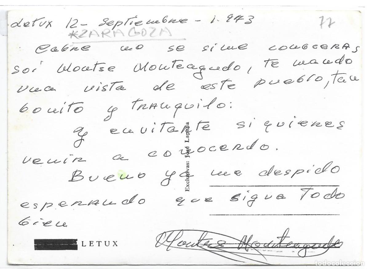 Postales: (PS-75959)POSTAL DE LETUX(ZARAGOZA)- - Foto 2