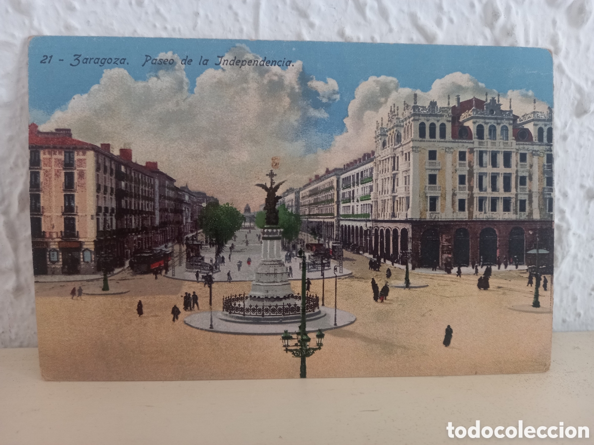 Postales: Postal ZARAGOZA . Paseo de la Independencia - Foto 1