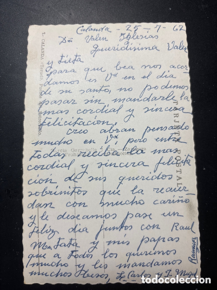 Postales: Tarjeta postal. Calanda. Teruel - Foto 3