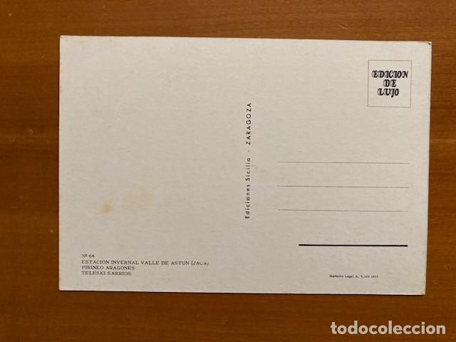 Postales: POSTAL ASTUN TELESKI SARRIOS SIN CIRCULAR - Foto 2