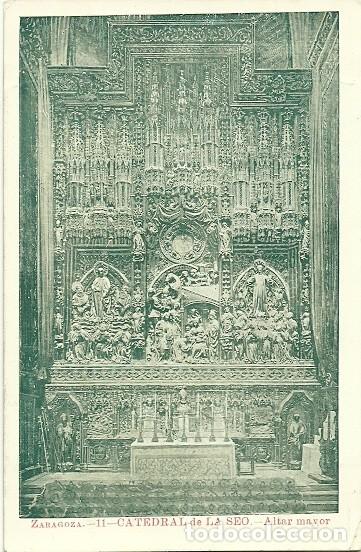 Postales: Zaragoza - Catedral de la Seo Altar Mayor - Foto 1