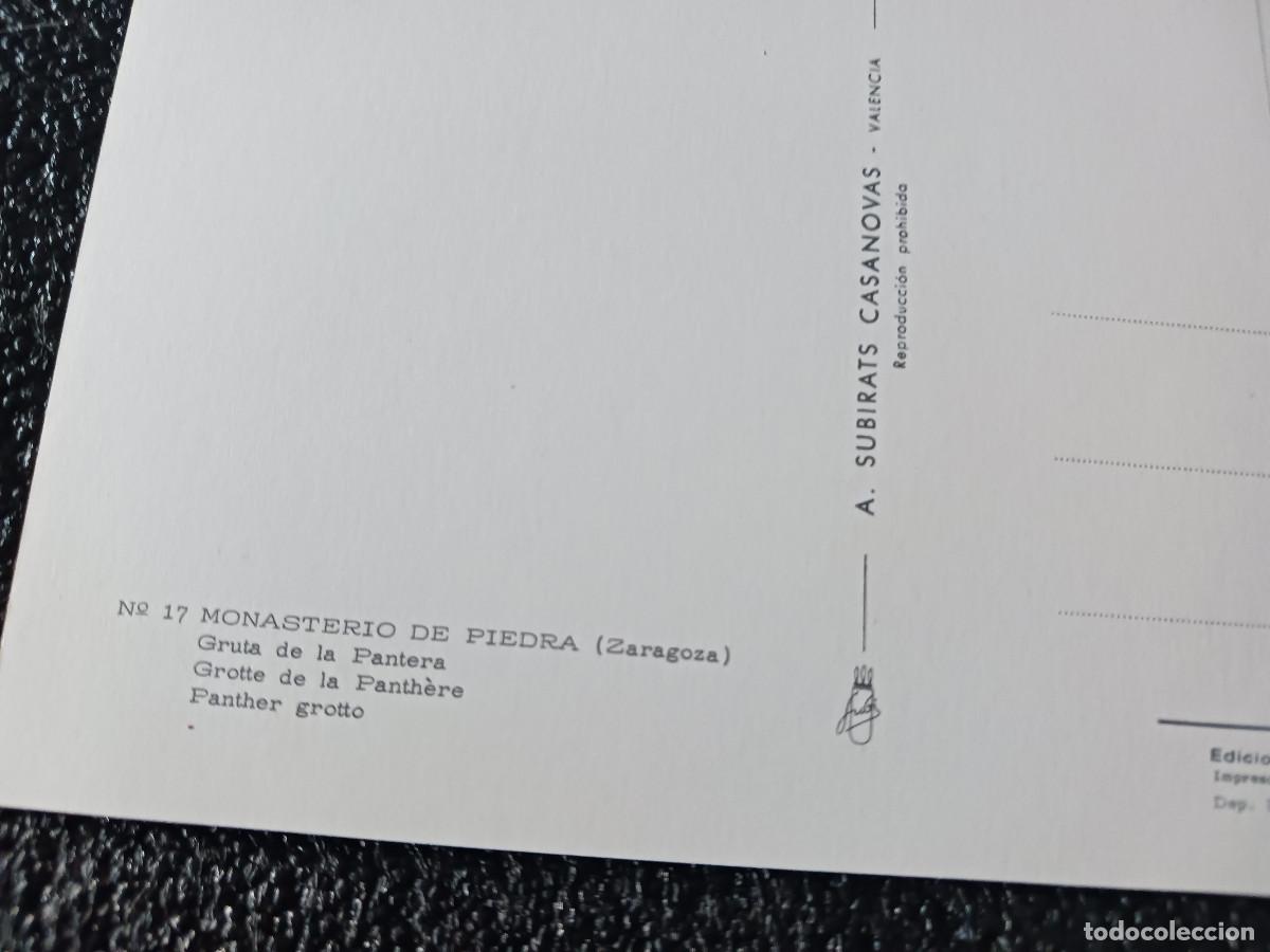 Postales: 17 monasterio de piedra, gruta de la pantera, ed. subirats - Foto 2