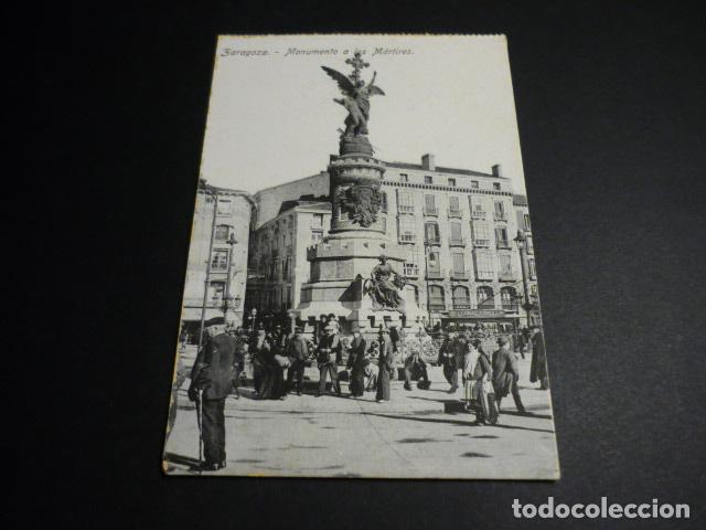 Postales: ZARAGOZA MONUMENTO A LOS MARTIRES - Foto 1