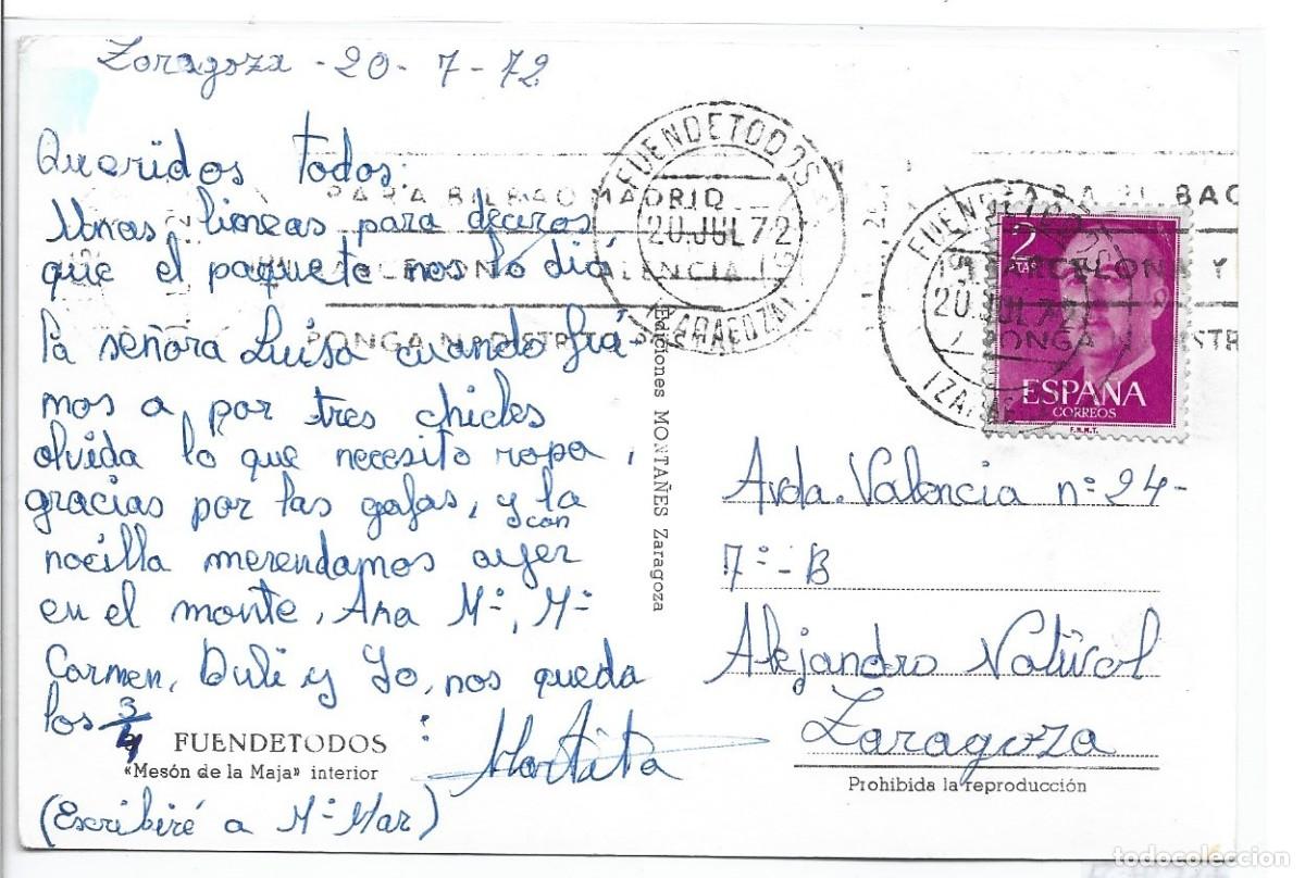 Postales: (PS-76547)POSTAL DE FUENDETODOS-MESON DE LA MAJA.INTERIOR - Foto 2