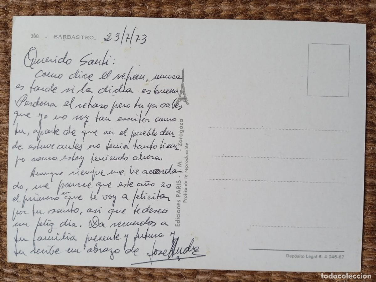 Postales: BARBASTRO - HUESCA - ED. PARIS - Foto 2